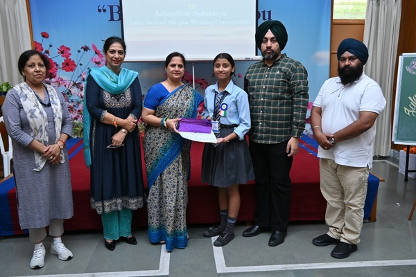 Jalandhar Sahodaya Inter School Slogan Writing Competition